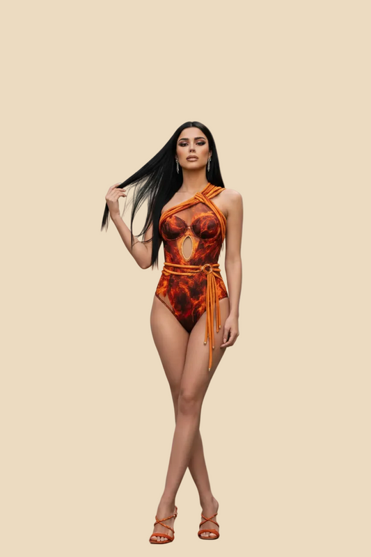 Burn solara - Asymmetric Sculpting Swimsuit Set