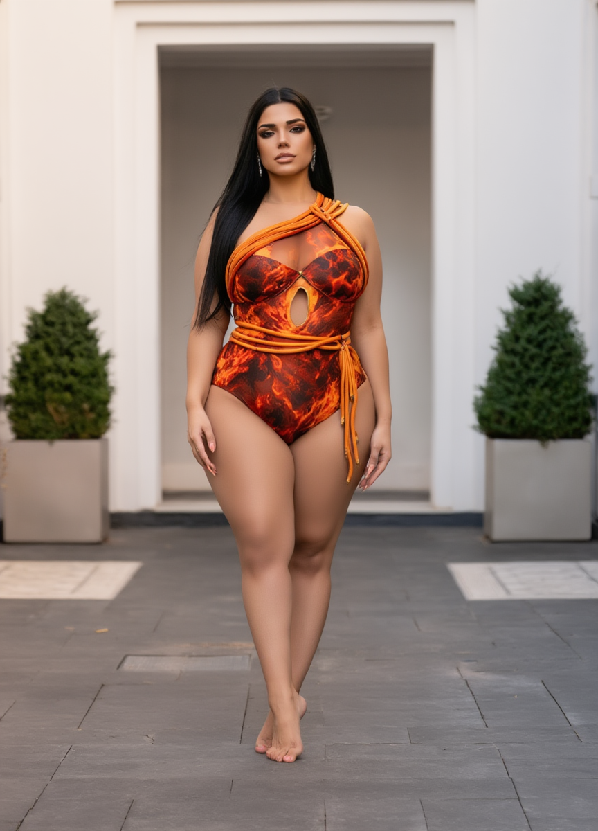 Burn solara - Asymmetric Sculpting Swimsuit Set