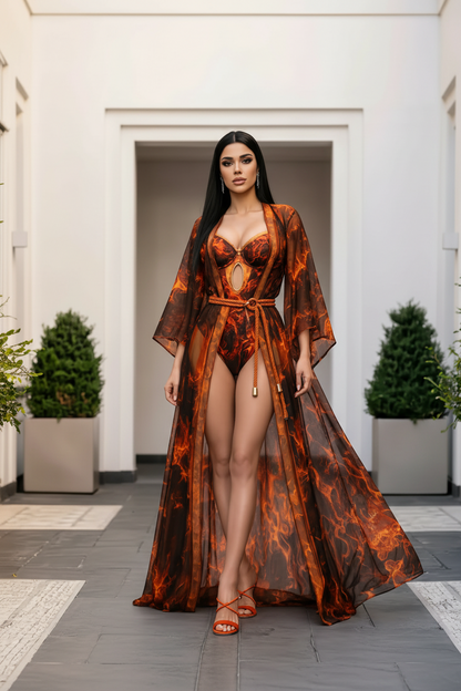 Burn solara - Asymmetric Sculpting Swimsuit Set