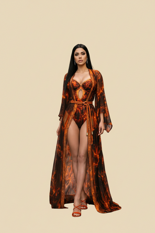 Burn solara - Asymmetric Sculpting Swimsuit Set