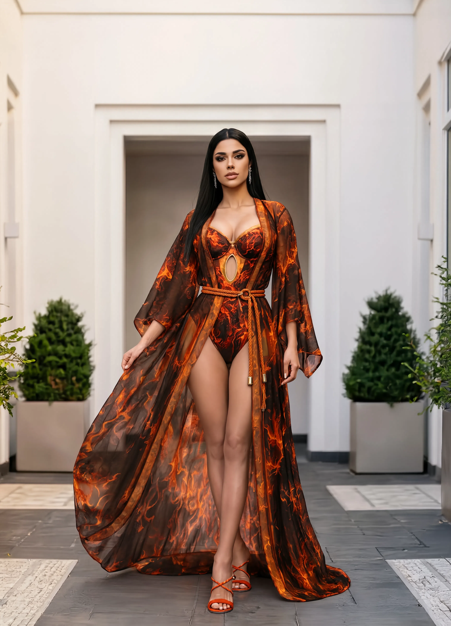 Burn solara - Asymmetric Sculpting Swimsuit Set