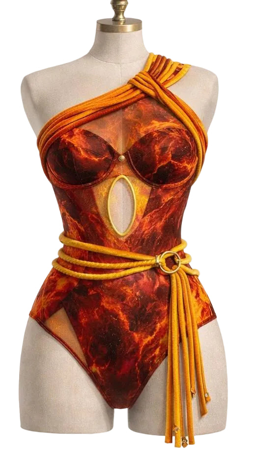 Burn solara - Asymmetric Sculpting Swimsuit Set