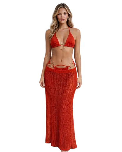 Zaya - 3-Piece Sculpting Swimsuit & Maxi Skirt Set