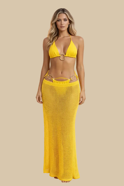 Zaya - 3-Piece Sculpting Swimsuit & Maxi Skirt Set
